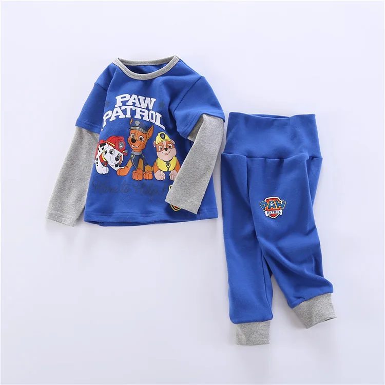 CHILDREN'S Pajamas Autumn And Winter New Style Childrenswear BOY'S Girls Baby Cartoon Long Sleeve Homewear Set Two-Piece Se