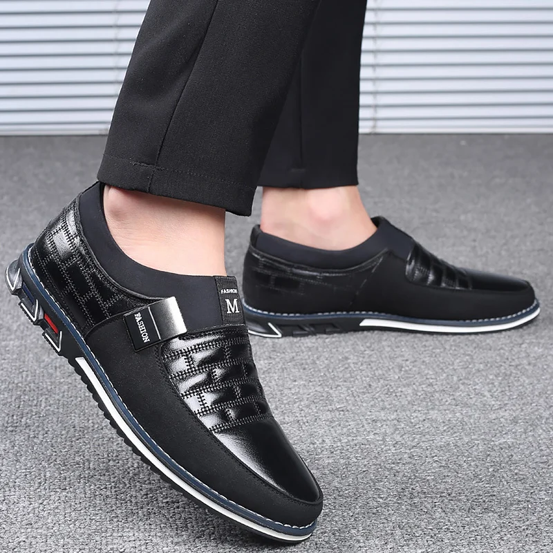 

Genuine Leather Mans footwear Large Size 38-48 Mens shoes casual Slip On Oxford shoes for men Lattice Loafers 2019 New