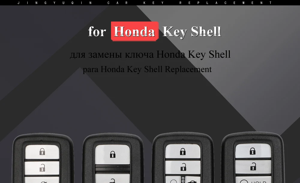 Keyforkess Smart Car Remote 2/3/4/5/6 pulsanti chiave Shell per Honda Fit ooctavia ey City Jazz XRV Venzel HRV CRV Accord inserisci portachiavi - H8fcfa04dfbcf44869853c42c3292fc23E