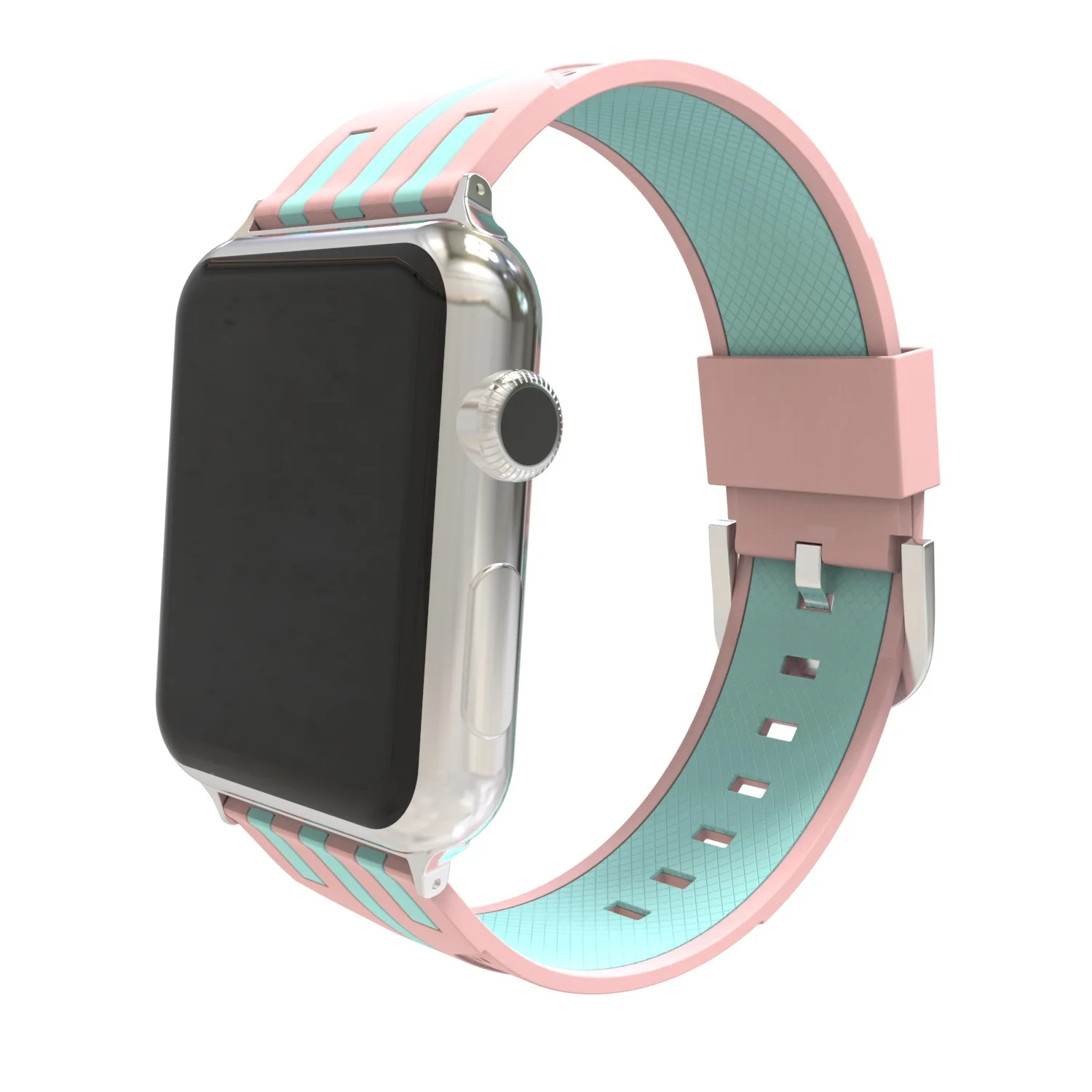 Ремешок для Apple Watch 5, 4, 3, полосатый силиконовый ремешок для Apple Watch, мужской ремешок для Apple Iwatch, женский спортивный ремешок для Apple Iwatch