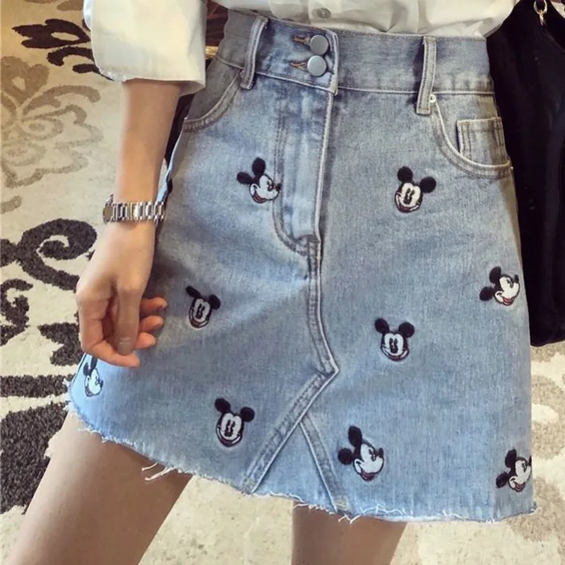 Disney Mickey Mouse Rok Denim Fashion 