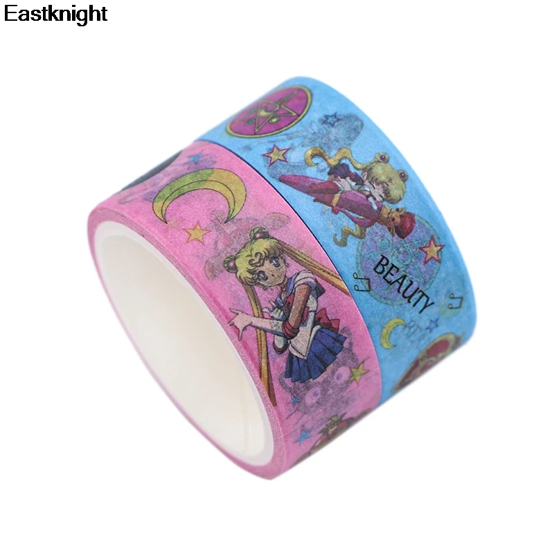 Sailor Moon Аниме DIY Скрапбукинг липкий клей Васи бумага маскирующая лента kawaii печатные узоры наклейки E0827