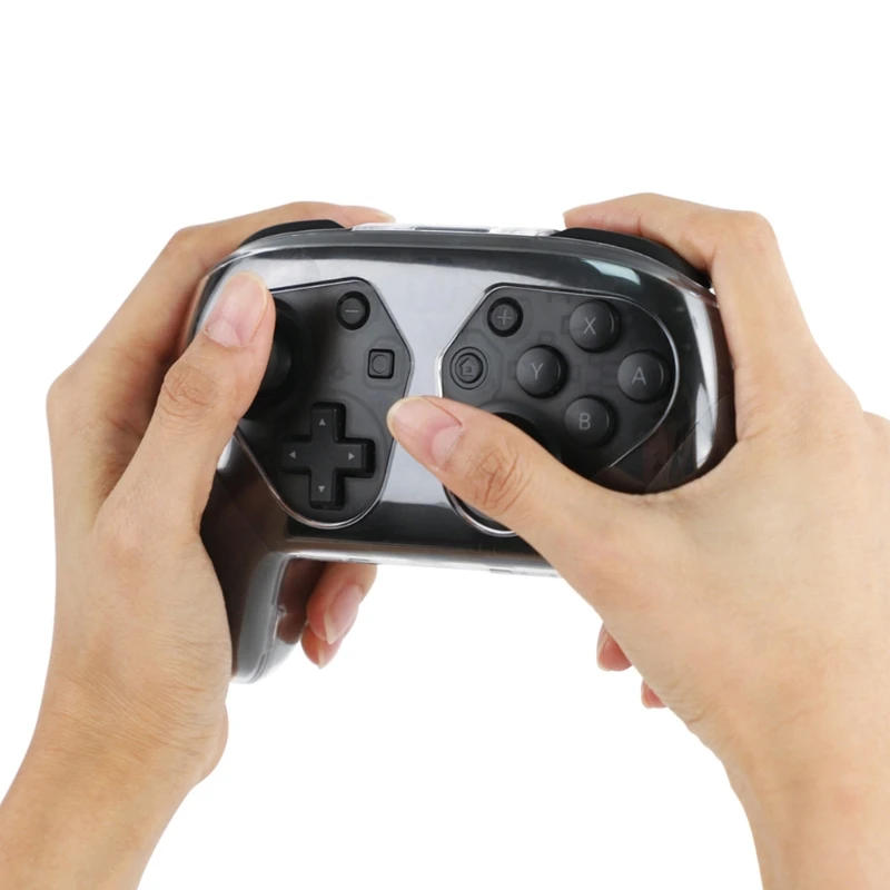 

Transparent Clear Crystal Case Hard Controller Protective Cover Handle Shell for Nintend Switch Pro Controller