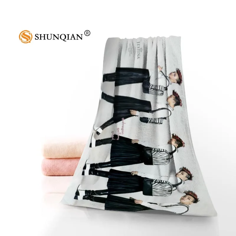 Custom Big Bang 35x75cm Face Towels Facecloth Bamboo Fiber Washcloth Quick drying Sports Towel - Цвет: 16