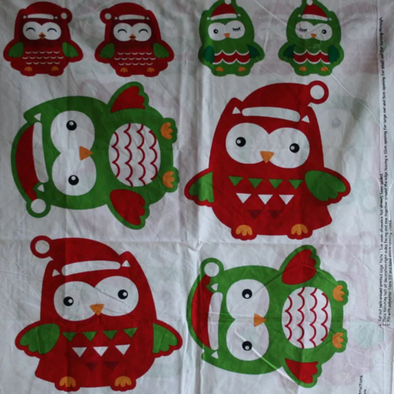 1 ярд Рождество мультфильм дизайн печати хлопок ткань для ручной работы DIY Лоскутная Подушка T984