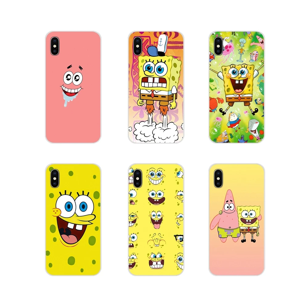 

For Huawei G7 G8 P7 P8 P9 P10 P20 P30 Lite Mini Pro P Smart Plus 2017 2018 2019 TPU Shell Cases SpongeBob SquarePants Sponge Bob