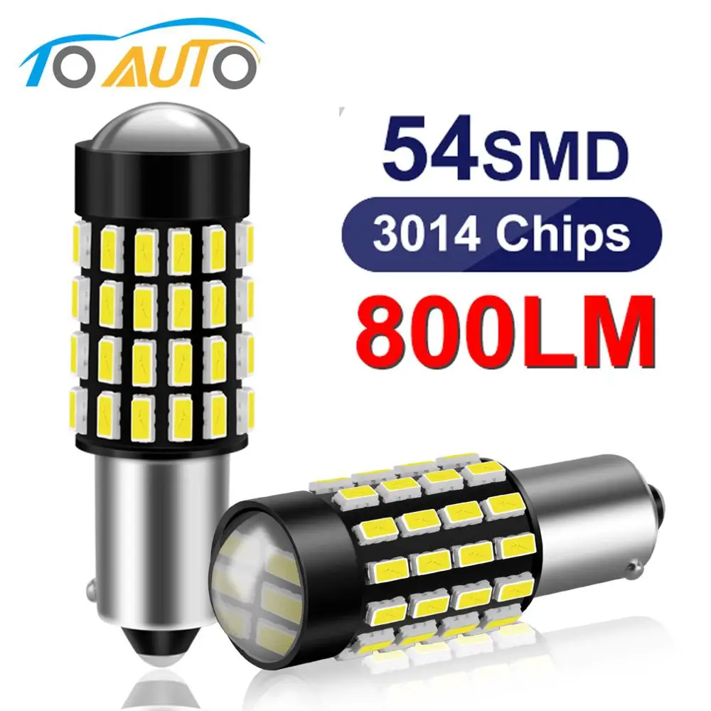 2 шт. BA9S T4W T11 Светодиодная лампа высокого качества 54SMD 3014 чипы автомобильные