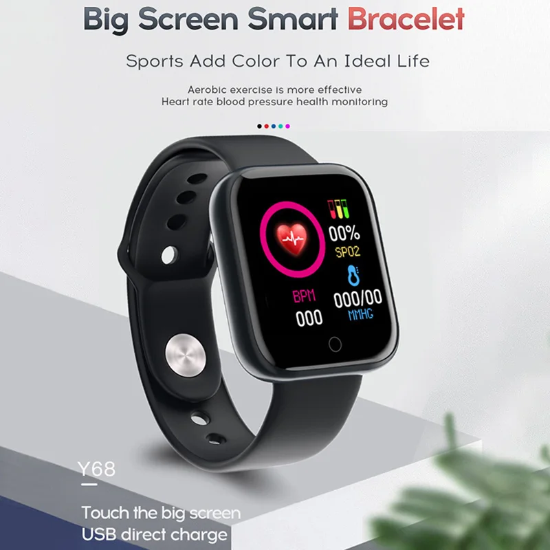 D20 Bluetooth Smart Watch Bracelet And Wristband Are Made Of Iightweight, Skin-friendly And Soft TPU.