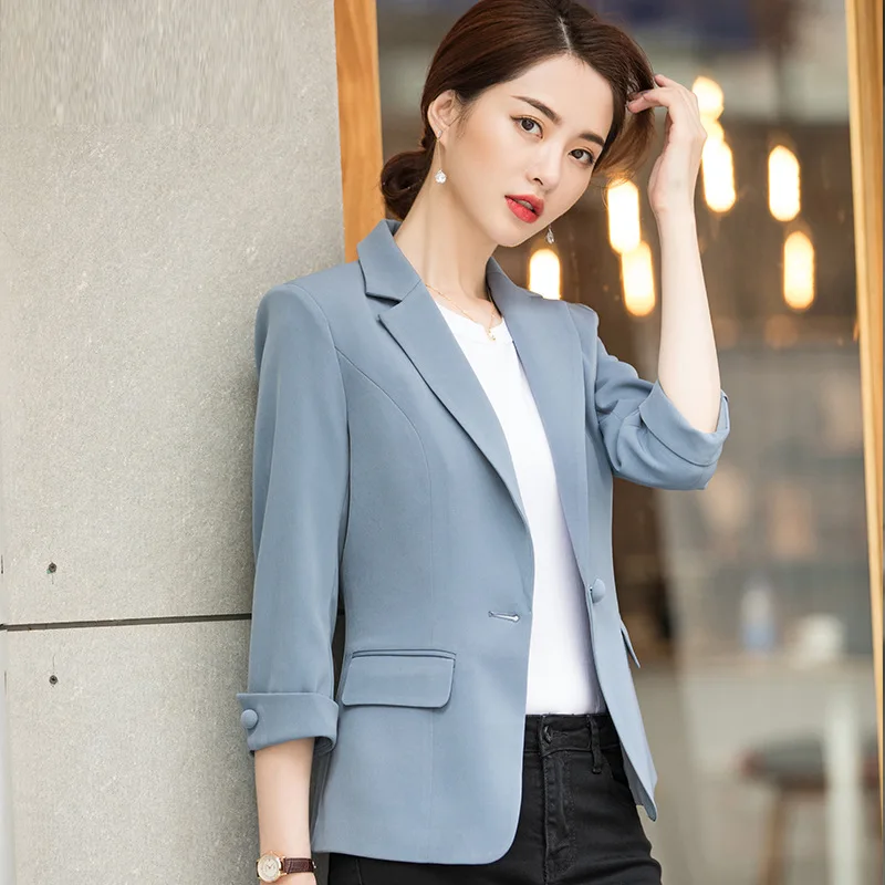 

Small Suit Women's Short 2019 New Style Spring And Summer Korean-style Slim Fit Three-quarter-length Sleeve Women's Leisure Suit