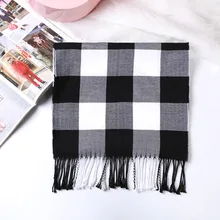 

Fashion British Plaid Imitation Cashmere Scarf Autumn and Winter New Couple Warmth Shawl Japan and South Korea Sweet Warp Knitte