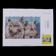  2 Sets Animal Wolf Pattern DIY Latch Hook Kit Carpet Rug Making Kit for Kids Children 