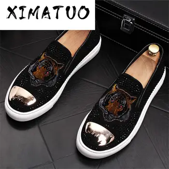 

2020 New Arrival Mocassin Homme Slip On Men's Bling Bling Loafers Luxury Designer Shoes 3#15/15f50