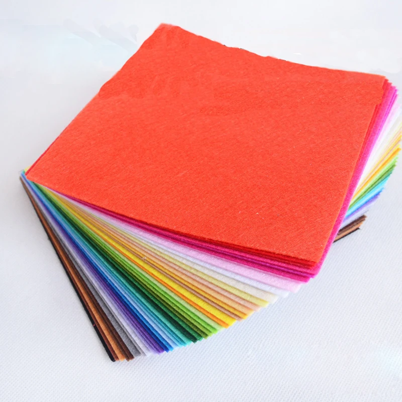 

40pcs/lot 30*30 Multicolor Wool Felt Fabric 1MM Thickness Craft Felt Handmade DIY Dolls Toys Crafts Decoration Exhibition ZZY069