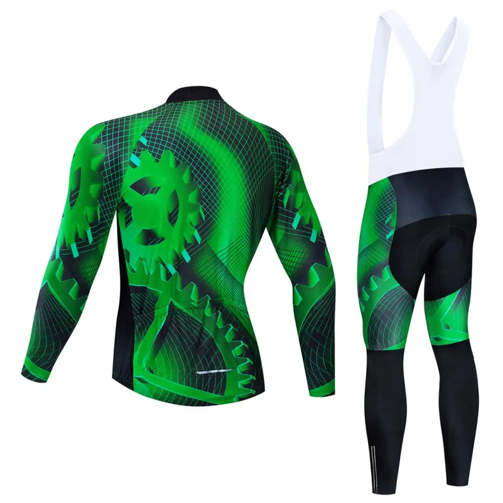 Мужской зимний термо велосипедный комплект одежды teleyi с длинными рукавами для велоспорта Ropa Ciclismo мотобайк; велорубашка велосипедная одежда