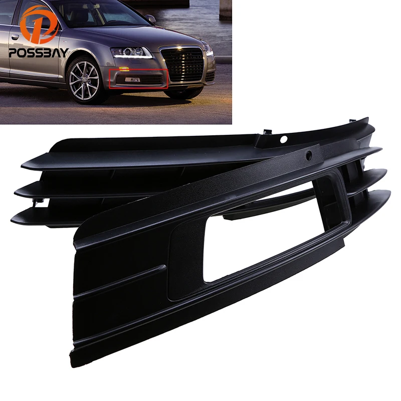 Автомобильная фара POSSBAY для Audi A6 C6 Sedan/Avant 2008 2009 2010 2011|bumper grille|grill fog lightslower bumper grill |