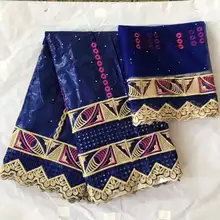 WX! белого цвета с вышивкой в африканском стиле фут, с юбкой из тюля и кружева ткань Африканский Базен для женского платья! J102956