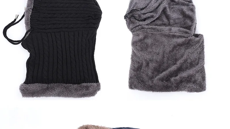 Балаклава Зимняя Мужская/Женская плюс бархатная вязанная шапка bonnet femme hiver мужская шапка Skullies Beanies Зимняя кепка Защитная теплая шапка