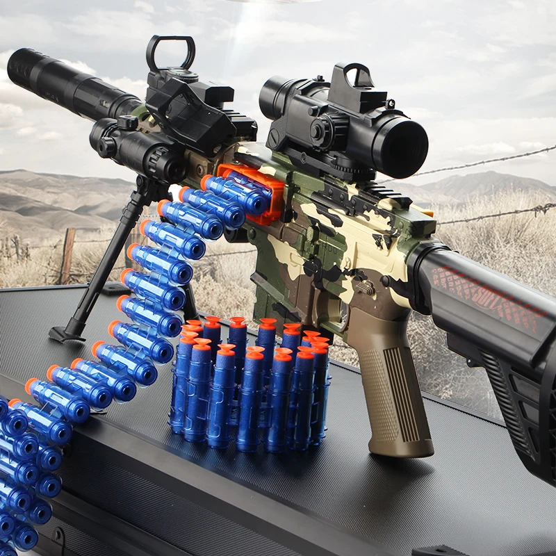Simulation M416 Electric Burst Soft Bullet Gun Children Machine Gun gun soft bullet arma m416