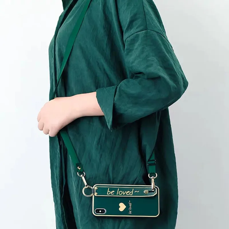 strap phone bag case Для huawei honor 10 lite 8x9x20 pro 10i 20i play 3 mate 20 30 pro P30 P20 pro lite P Smart plus чехол Модный love h - Цвет: strap phone bag case
