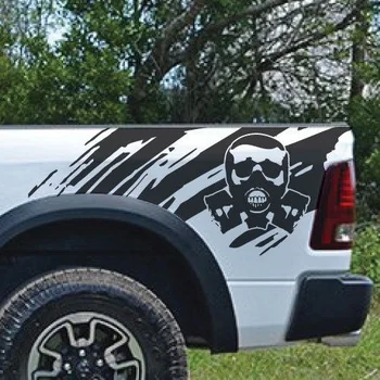 

For 1Set/2Pcs Biohazard Skull Splash Splatter Grunge Pickup Truck Vinyl Decal bed Graphic Cast