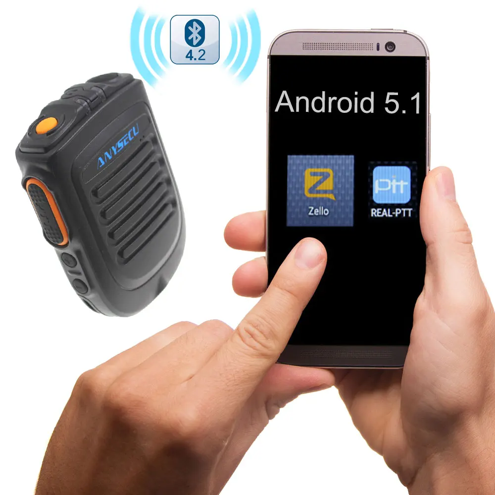 New Cheap zLb94 Drahtlose PTT bluetooth freisprecheinrichtung Lautsprecher B01 Mikrofon für POC Android Netzwerk Radio Walkie Talkie Telefon arbeit mit Zello PTT