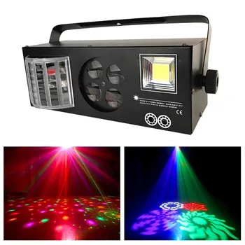 

RGBW DMX Stage Lights Sound Control Music Led Disco Light Party Show Laser Projector Lights Effect Lamp with Remote Controller