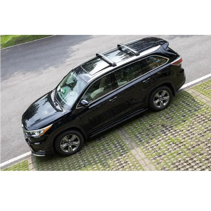 Для Toyota Highlander. Авто поперечные стойки на крышу высокого качества абсолютно алюминиевый кейс для автомобиля аксессуары