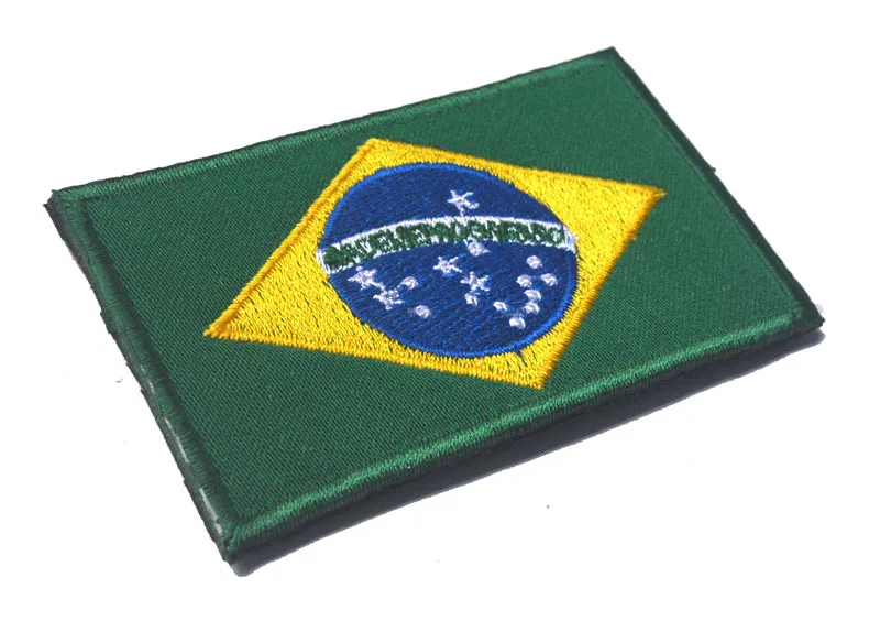 Флаг Южной Америки бразильский боевой патч пакет размещен тканевый ярлык вышитый браслет на липучке