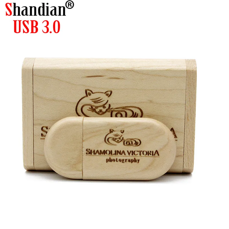 SHANDIAN свободный изготовленный на заказ логотип деревянный флеш накопитель USB 3 0