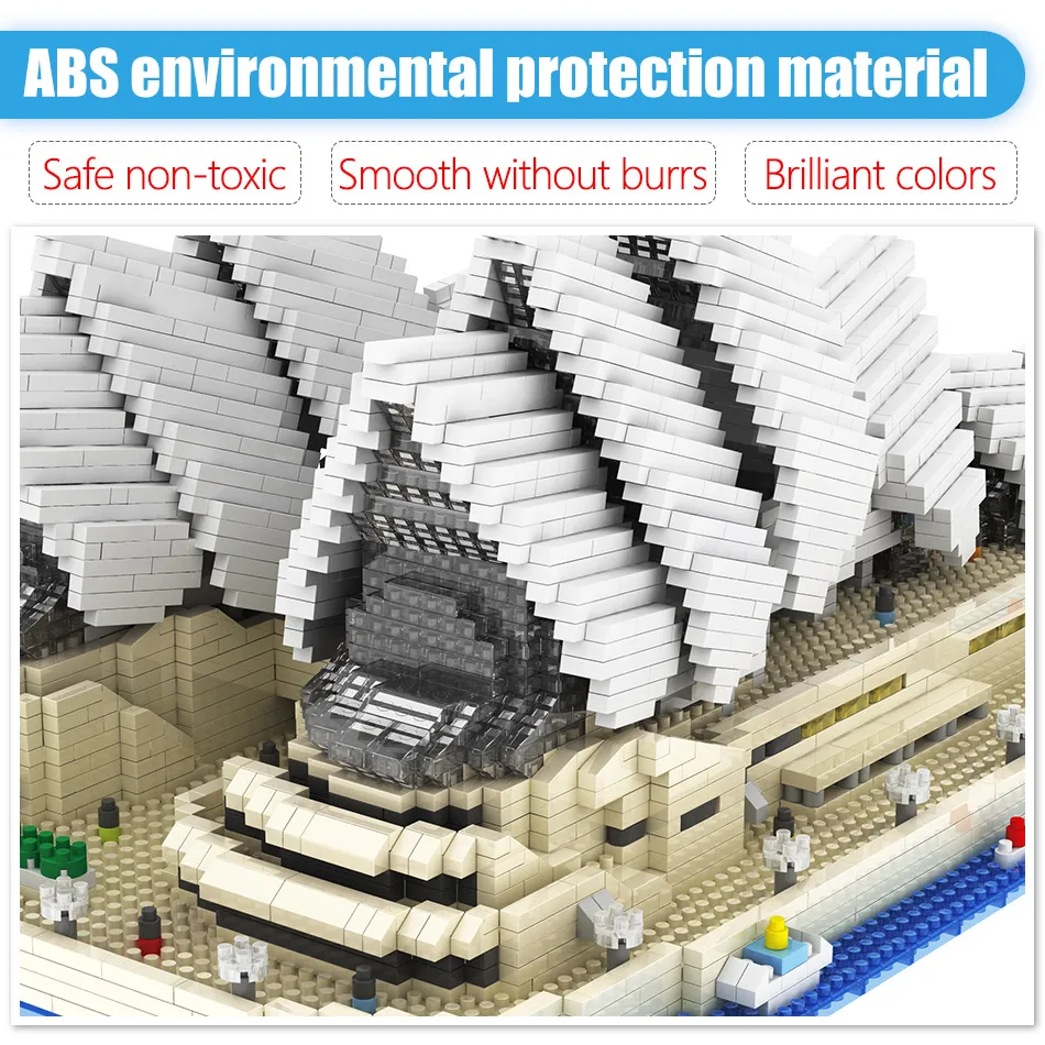 Мини Сиднейский опера дом модель алмазные блоки знаменитый город архитектурный конструктор блоки кирпичи развивающие игрушки для детей Подарки