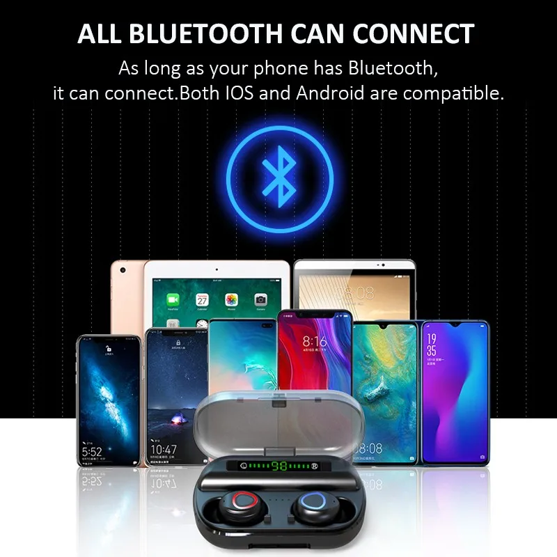 Bluetooth наушники, беспроводные наушники 5,0, беспроводные наушники, игровая гарнитура, громкая связь, шумоподавление, держатель для наушников