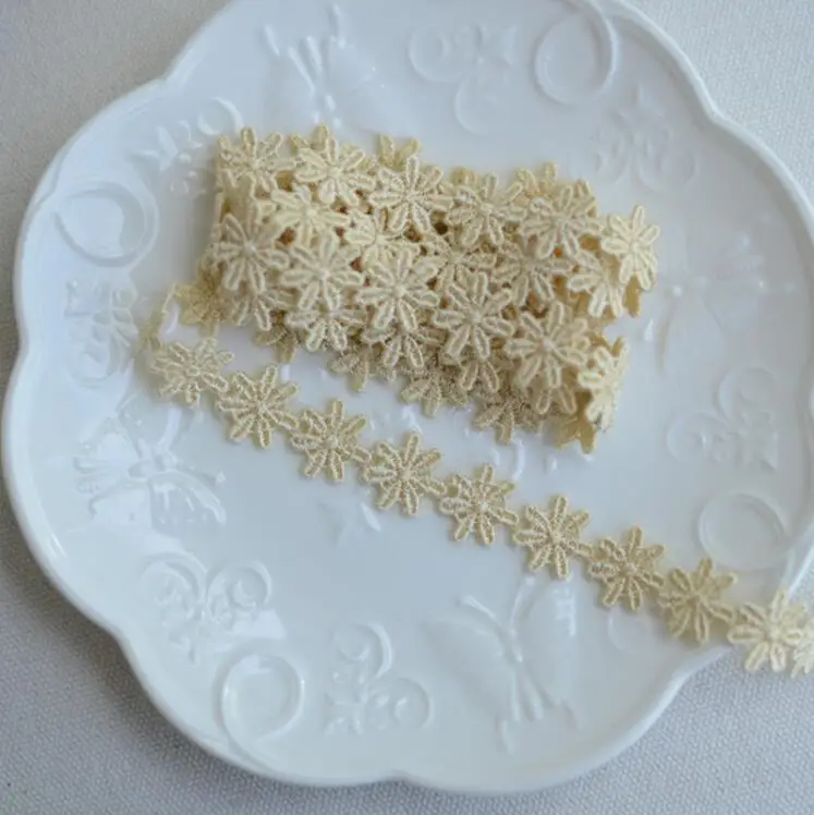 3 Meters Handmade Daisy Lace Trim 16mm Width DIY Garment Sewing Accessories