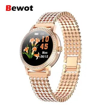 

Bewot Luxury Diamond-Studded Strap Smart Watch Women 2020 IP68 Waterproof Heart Rate Sleep Monitoring Fitness Tracker Smartwatch