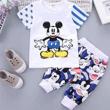 Комплекты одежды для мальчиков, коллекция года, летний костюм для мальчиков детские хлопковые шорты с короткими рукавами и рисунком комплекты детской одежды из двух предметов