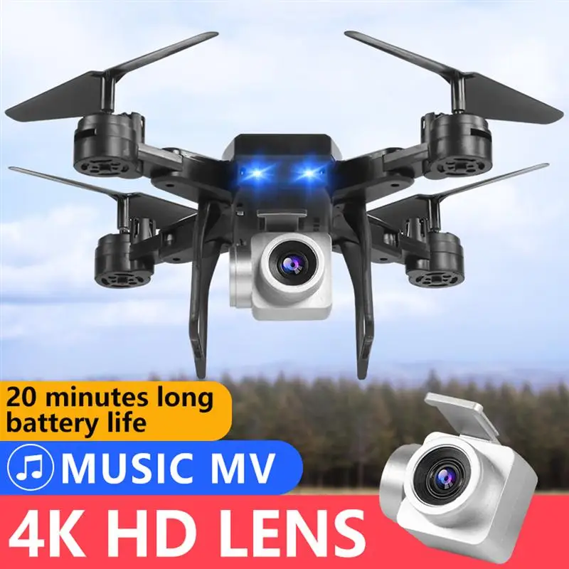 KY606D 4K широкоугольная камера складной Дрон wifi четырехосный самолет фиксированная высота пульт дистанционного управления Квадрокоптер с камерой