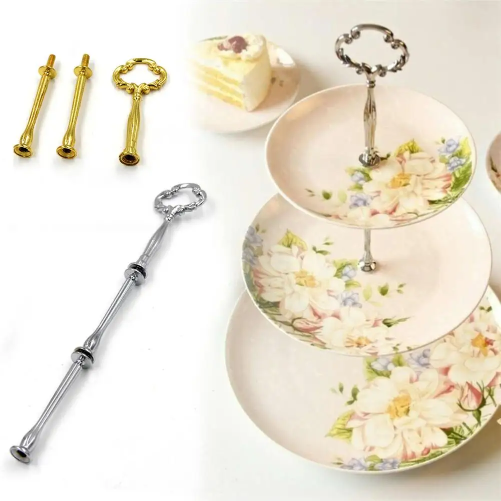 European Wedding Ceremony Festive Party Multi-Tier Cake Plate Fruit Tray Stand Holder Centre Handle Fittings