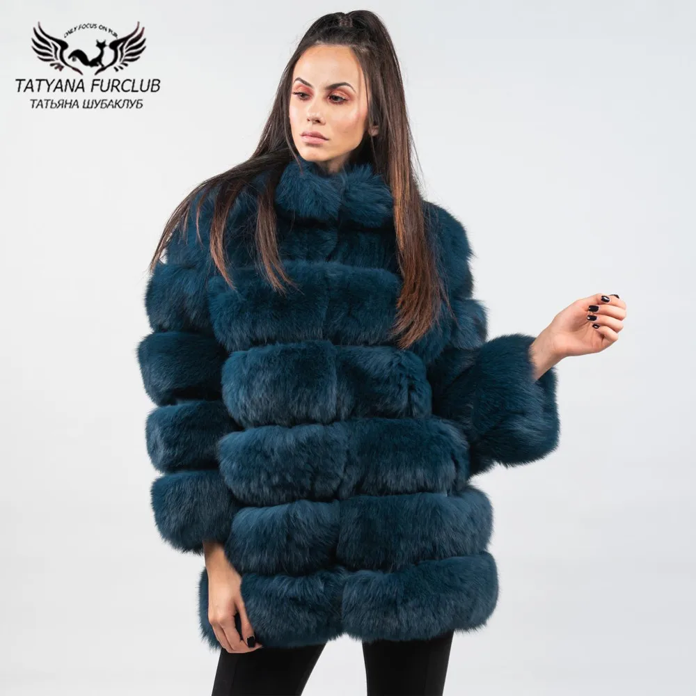 

2020 Winter Natural Fox Fur Coat Real High Quality Genuine Fox Fur Jackets With Fur Collar Women Fur Coats Outwear Plus Size