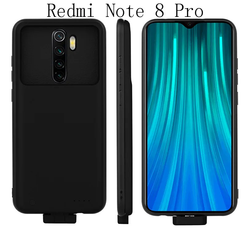 Для Xiaomi Redmi Note 8 чехол на заднюю панель с зажимом для аккумулятора ForRedmi Note 8 Pro Тонкий чехол для зарядного устройства противоударный расширенный внешний аккумулятор чехол