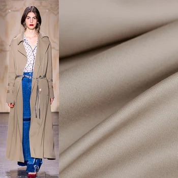 

130X100cm Solid Color Elasticity Cotton Fabric for Woman's Suit Pants Windbreaker Sewing DIY
