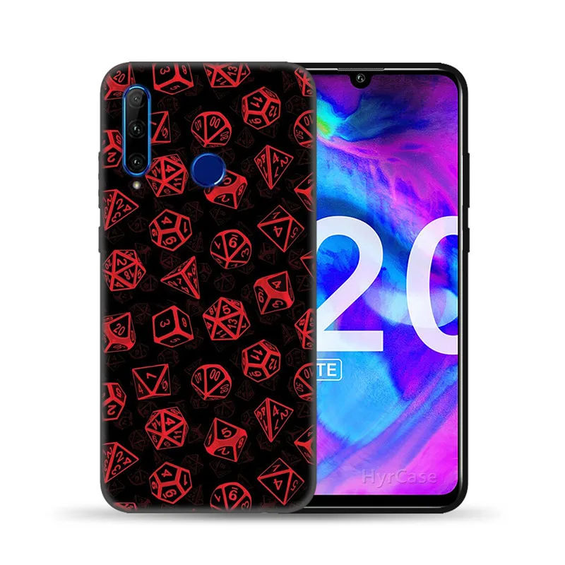 Rainbow Dice Set Phone Case For Huawei Honor 30 10i 20i 30i 9X 8X Honor20 10X Mate 10 20 Lite Pro Black Silicone Cover huawei waterproof phone case