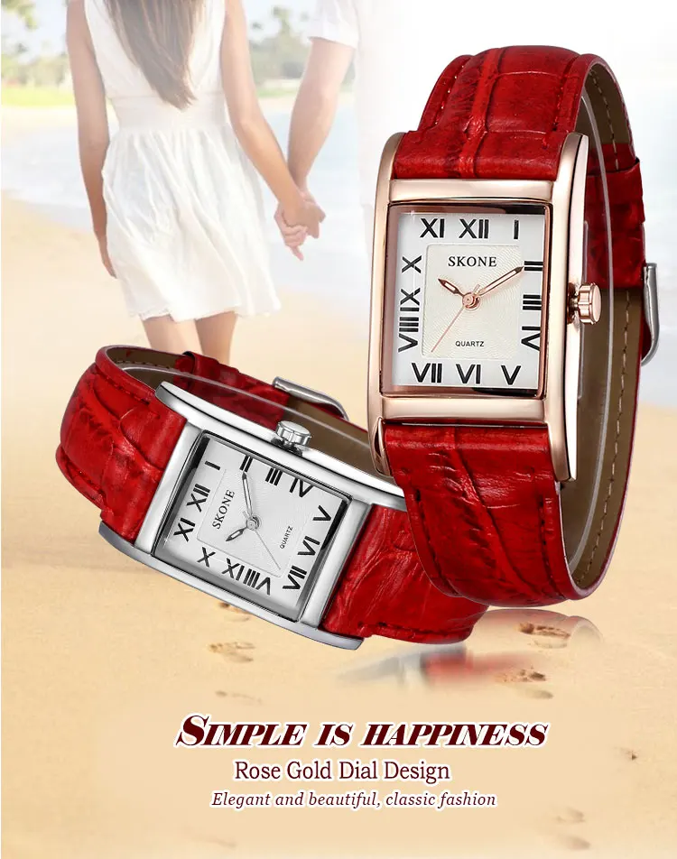 2020 Новые повседневные Модные простые женские часы из розового золота в виде