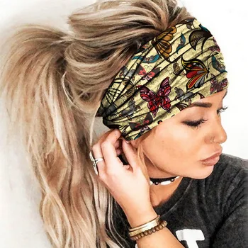 

2020 Hot Women Men Elastic Yoga Headband Sport Running Sweatband Outdoor Gym Hair Band Turban 6 Colors Fitness Bandage