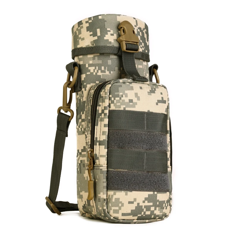Протектор Плюс тактическая 800 мл сумка для чайника, военная Дорожная сумка на плечо для кемпинга, сумка через плечо для пешего туризма, сумка для велоспорта на открытом воздухе - Цвет: ACU