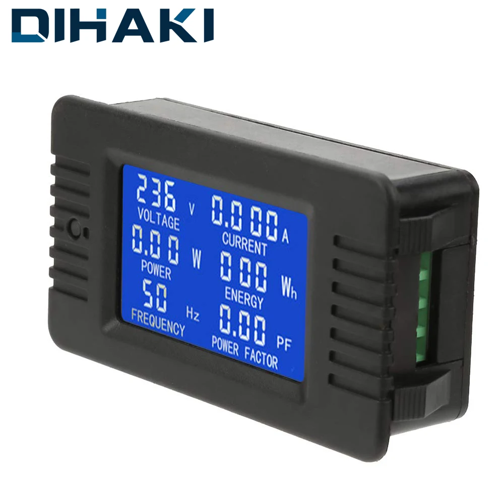 

LED Digital Voltmeter Voltage Meter Current Frequency Meter Multifunction Electrical Parameter Measurement Overload Alarm LCD