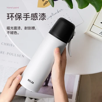 

Portable creative stainless bottle double layer vacuum flask cold hot coffee fruit juice insulation travel office cup BPA free