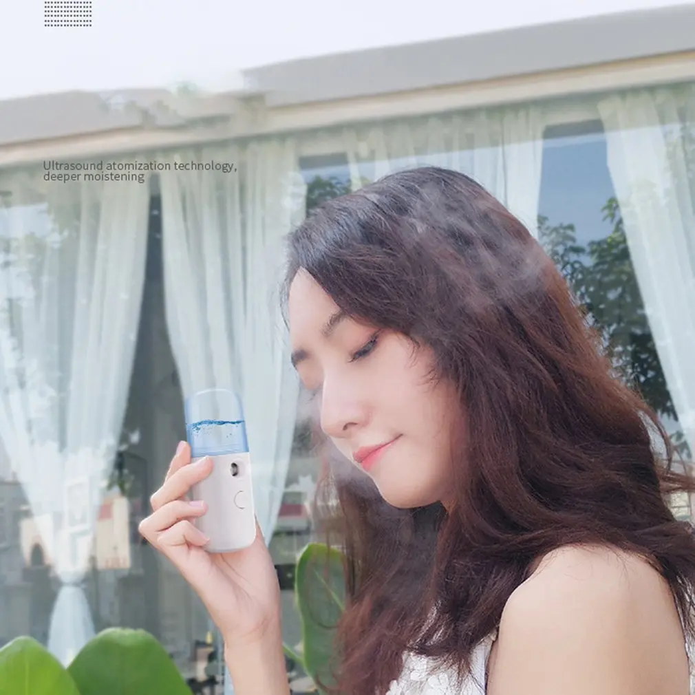Mini Portable Face Evaporating Instrument Usb Charging Nano Spray Water Tank Mini Steamed Face Humidifier Portable 4