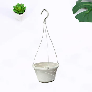 

2pcs Round Resin Chlorophytum Flower Hanging Flowerpot Plant Basket Home Garden Balcony Planters Decoration