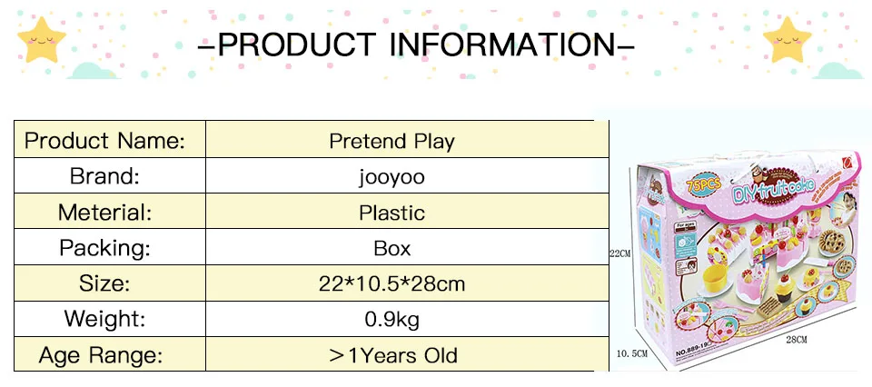 Ролевые игры, кухонные игрушки, набор тортов, фруктовый торт, набор, игра, имитация торта, игрушки для детей, подарок на день рождения