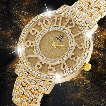 

SUNKTA Women Quartz Watch Fashion Casual Ladies Watches Women Quartz Gold Watch Crystal Diamond Waterproof Clock Reloj Mujer