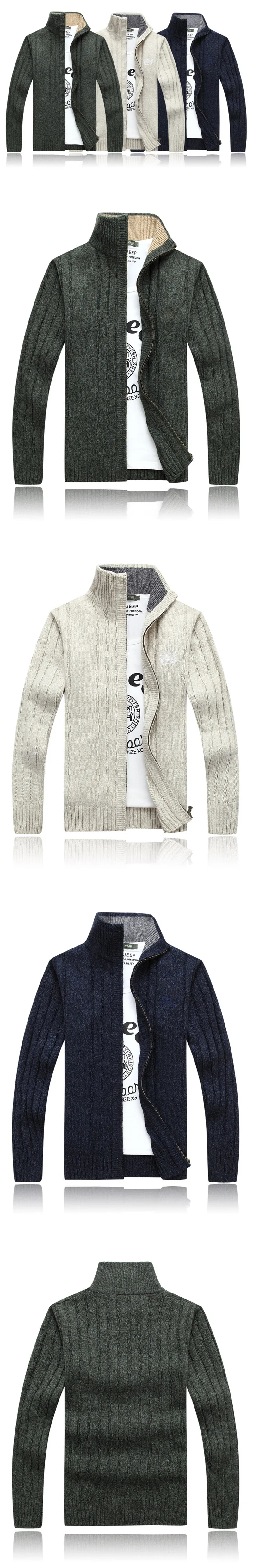 Мужской свитер осень зима шерстяной толстый мужской кардиган Модная брендовая одежда верхняя одежда вязаный свитер J724